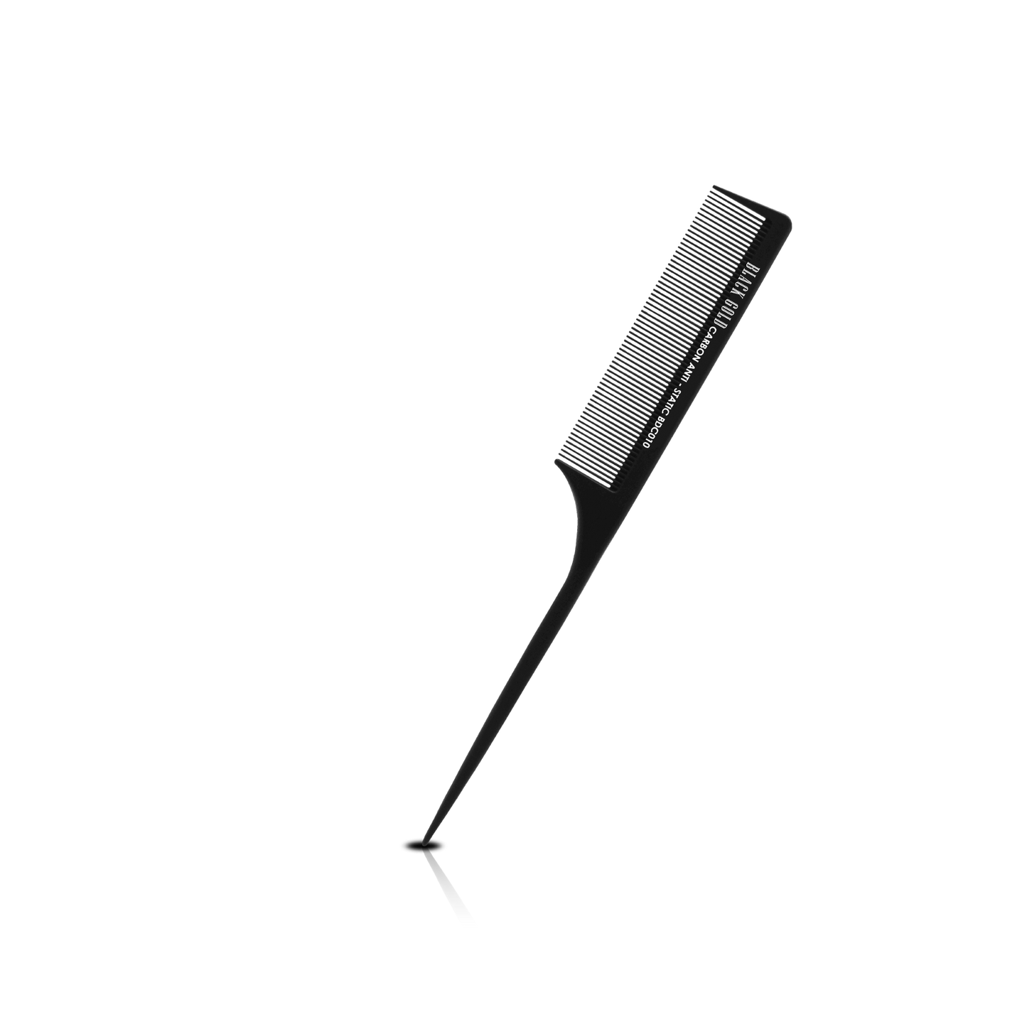 HAIR COMB - BDC010 - GOMCOMb BLACK GOLD CARBON RAT TAIL COMB - 227 MM - PACK OF 12