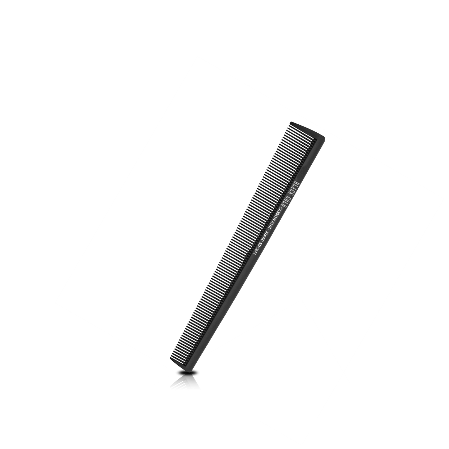 HAIR COMB - BDC071 - GOMCOMb BLACK GOLD CARBON BARBER ST COMB - 191 MM - PACK OF 12