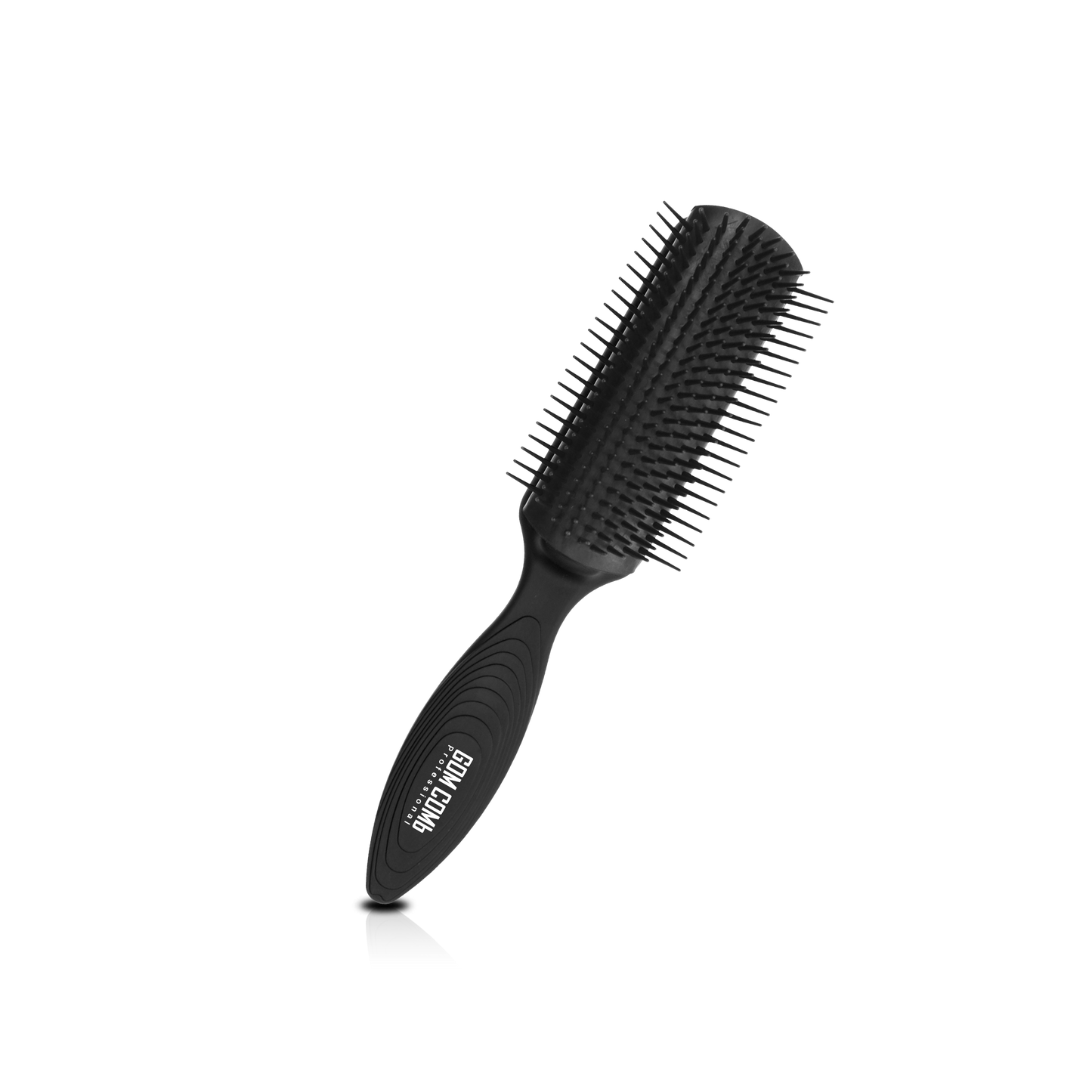 HAIR BRUSH - GBDE01B - GOMBRUSh DETANGLING BRUSH WITH 9 ROWS OF PINS - BLACK - PACK OF 6