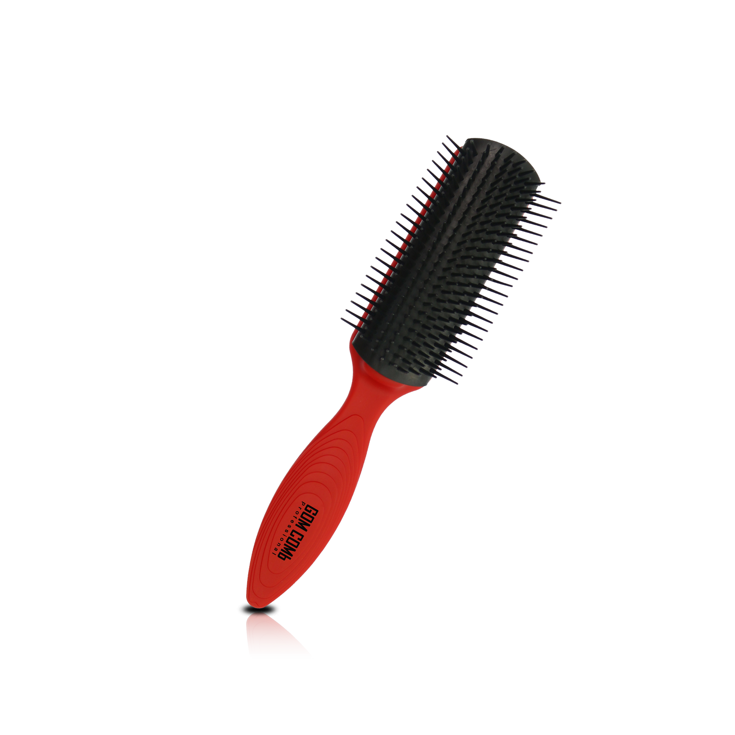 HAIR BRUSH - GBDE01R - GOMBRUSh DETANGLING BRUSH WITH 9 ROWS OF PINS - RED - PACK OF 6