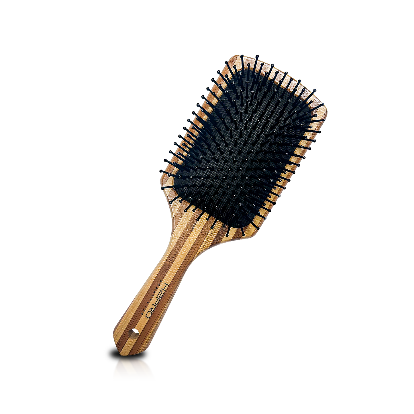 HAIR BRUSH - GBP1WN - GOMBRUSh BAMBOO WOOD PADDLE BRUSH NYLON BRISTLE - PACK OF 6