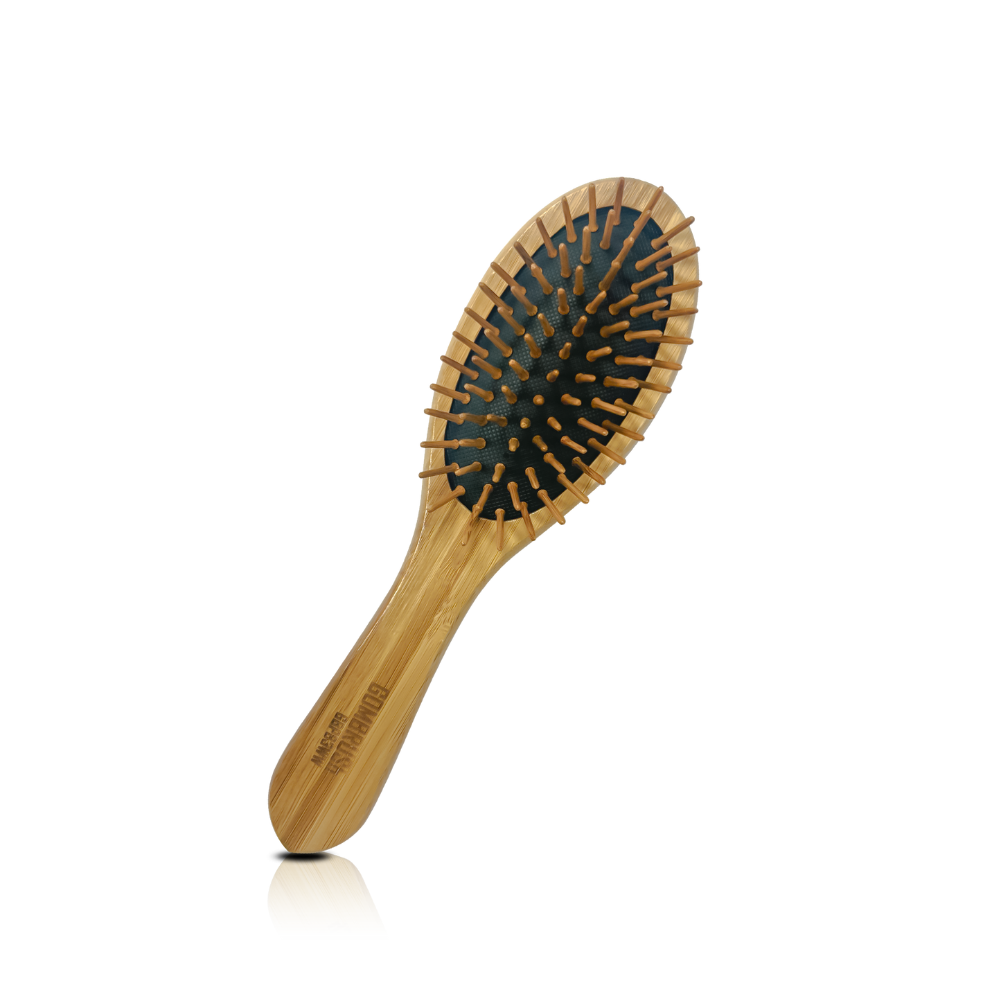 HAIR BRUSH - GBP83WW - GOMBRUSh MEDIUM BAMBOO WOOD PADDLE BRUSH NYLON BRISTLE - PACK OF 6