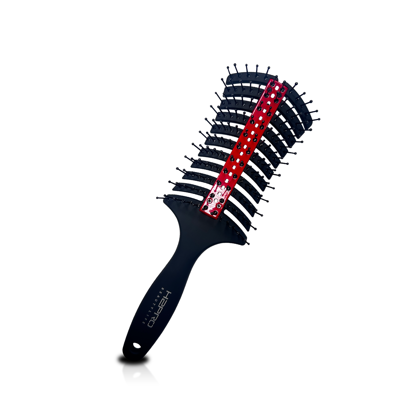 HAIR BRUSH - GBV99 - GOMBRUSh PALM TREE VENT BRUSH - BLACK/RED- PACK OF 6