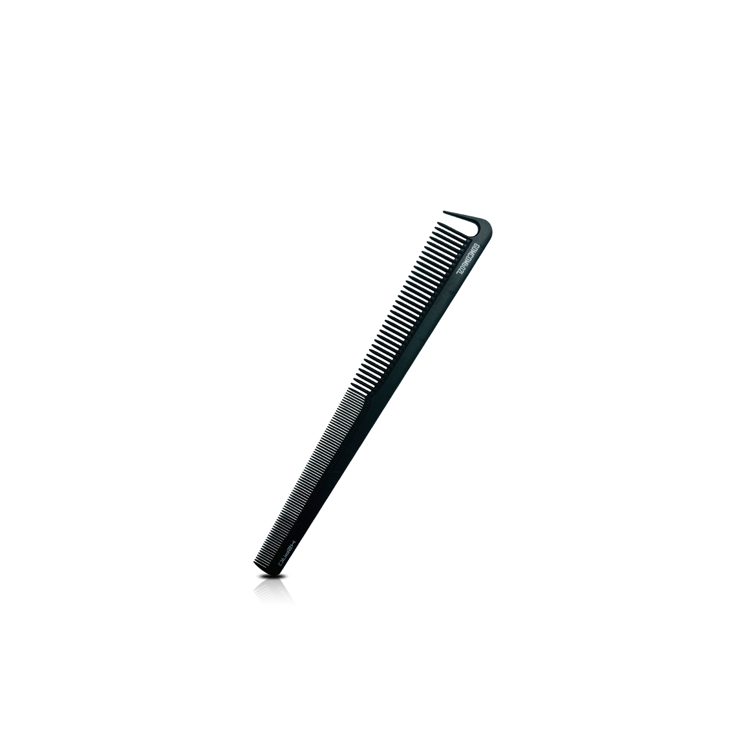 HAIR COMB - GC02L - GOMCOMb BLACK CARBON LONG CUTTING COMB WITH PARTING - 190 MM - BLACK - PACK OF 12