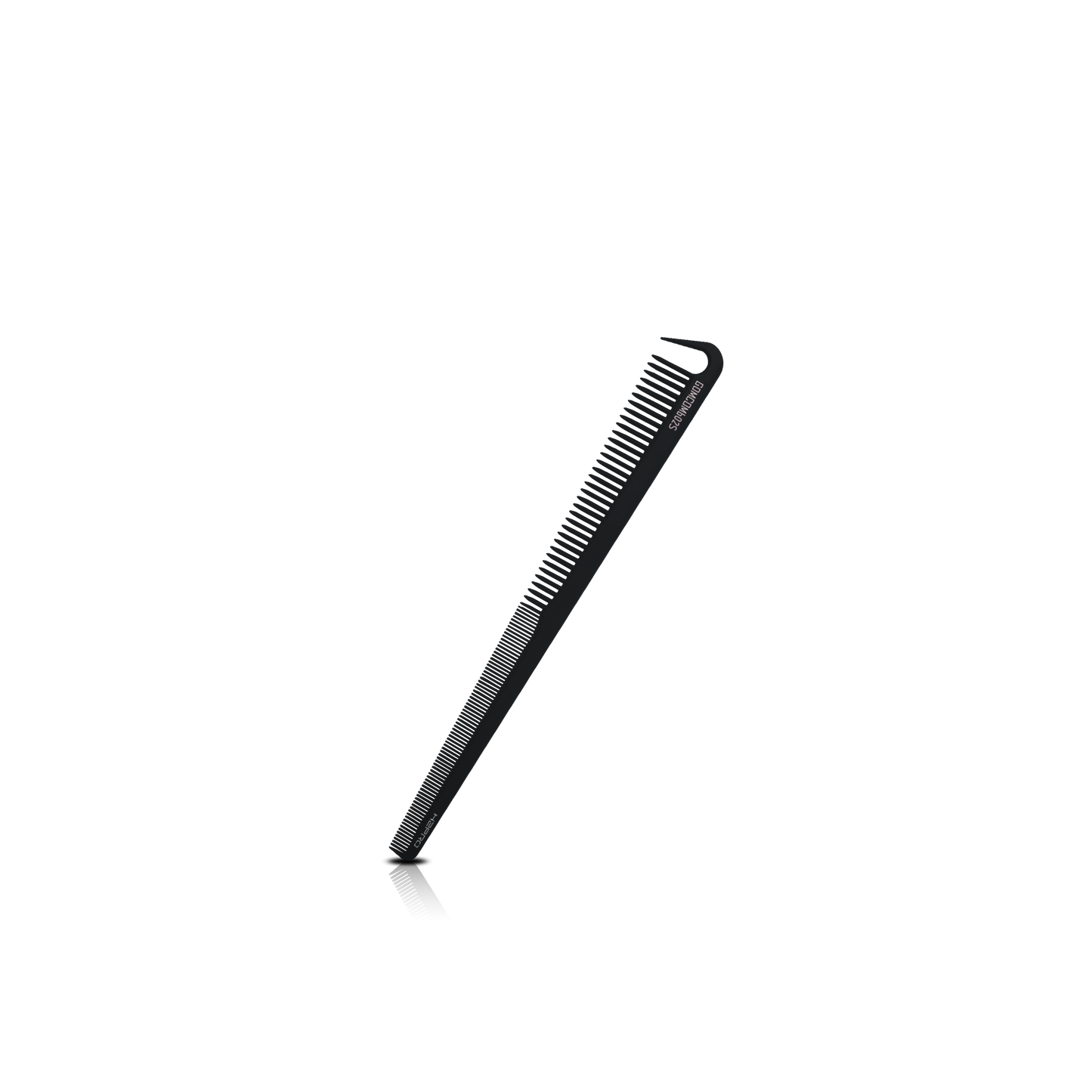 HAIR COMB - GC02S - GOMCOMb BLACK CARBON SMALL CUTTING COMB WITH PARTING - 180 MM - BLACK - PACK OF 12