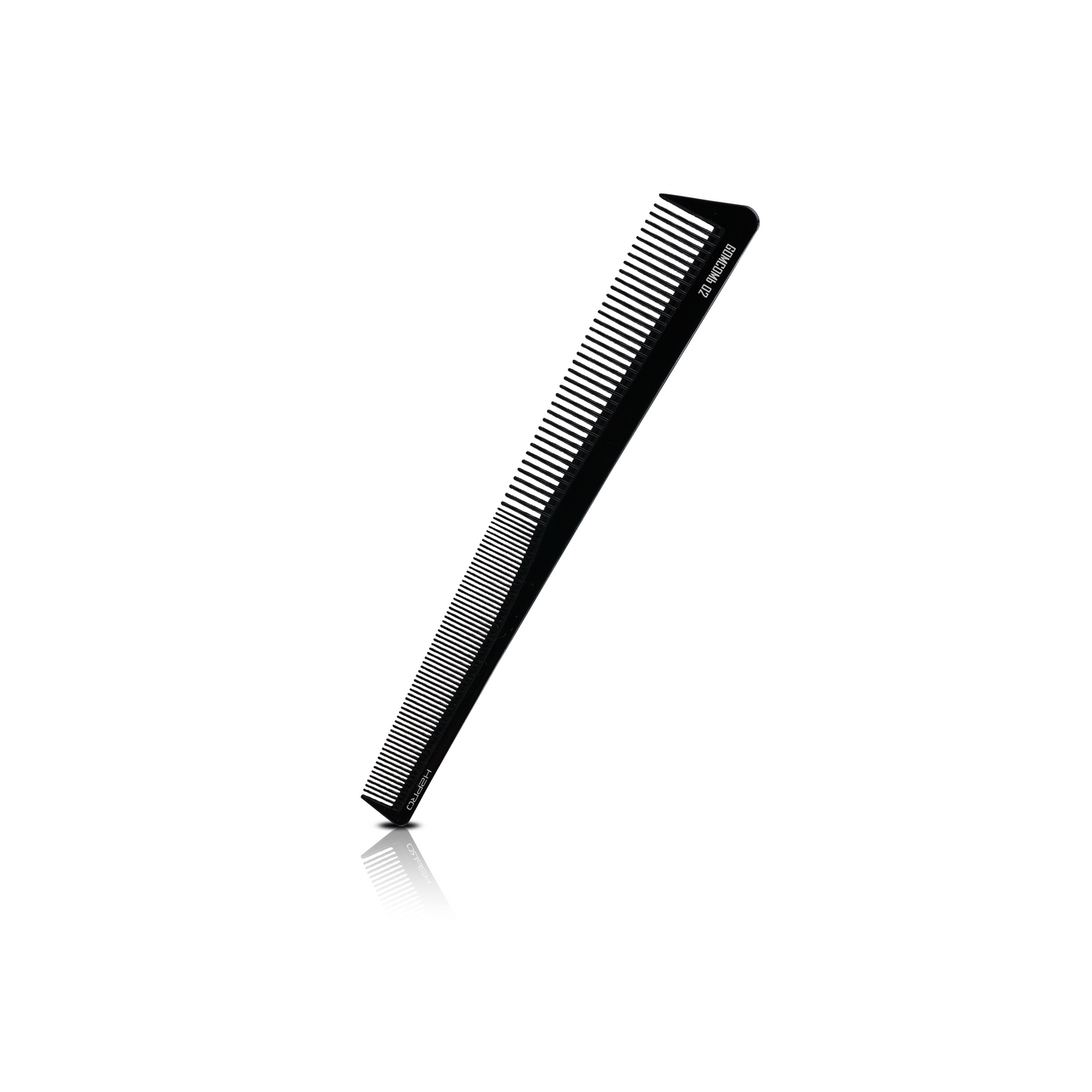 HAIR COMB - GC02 - GOMCOMb BLACK CARBON SMALL CUTTING STYLING COMB - 180 MM - BLACK - PACK OF 12