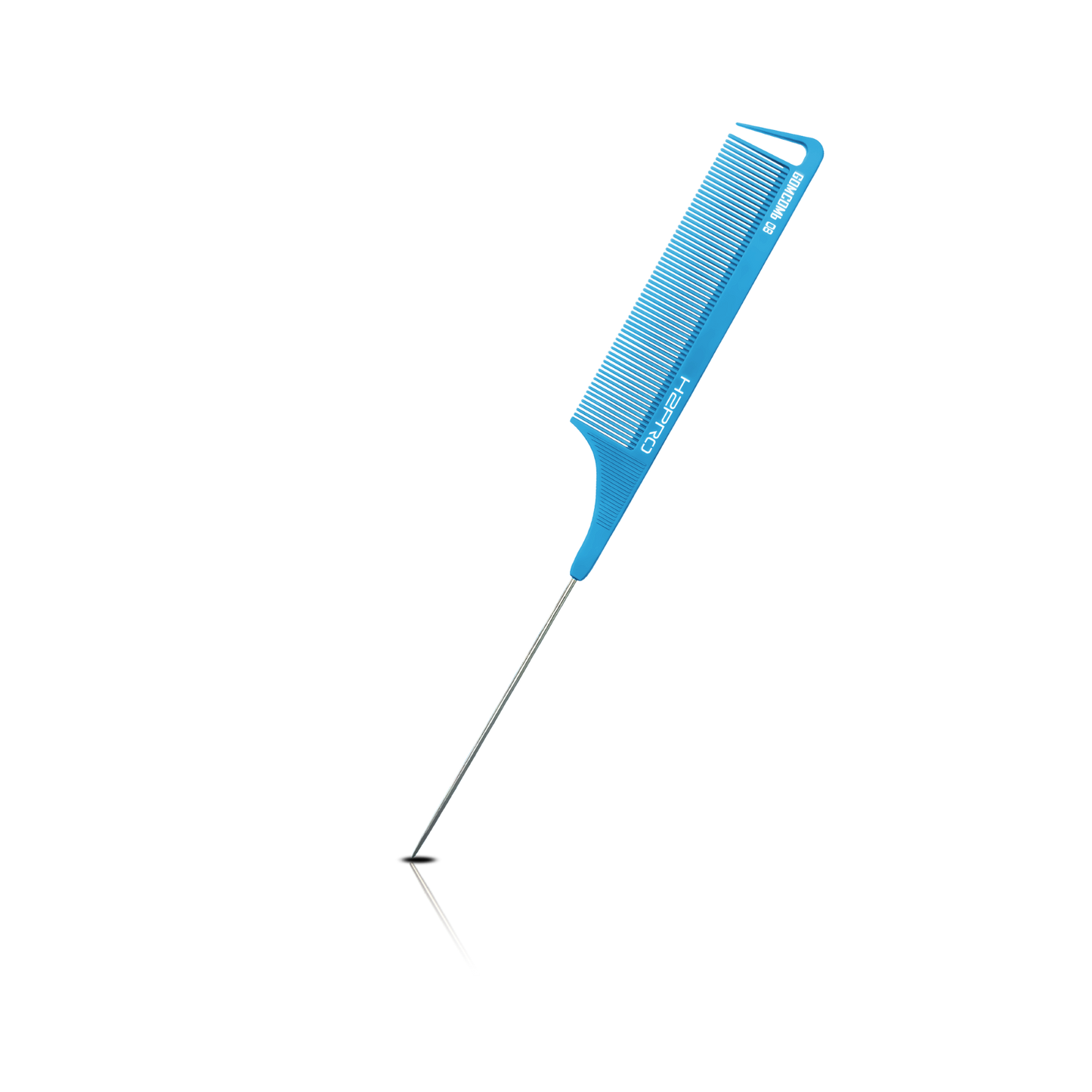 HAIR COMB - GC08BLUE - GOMCOMb BLUE CARBON FINE TOOTH PIN TAIL COMB - 238 MM - PACK OF 12