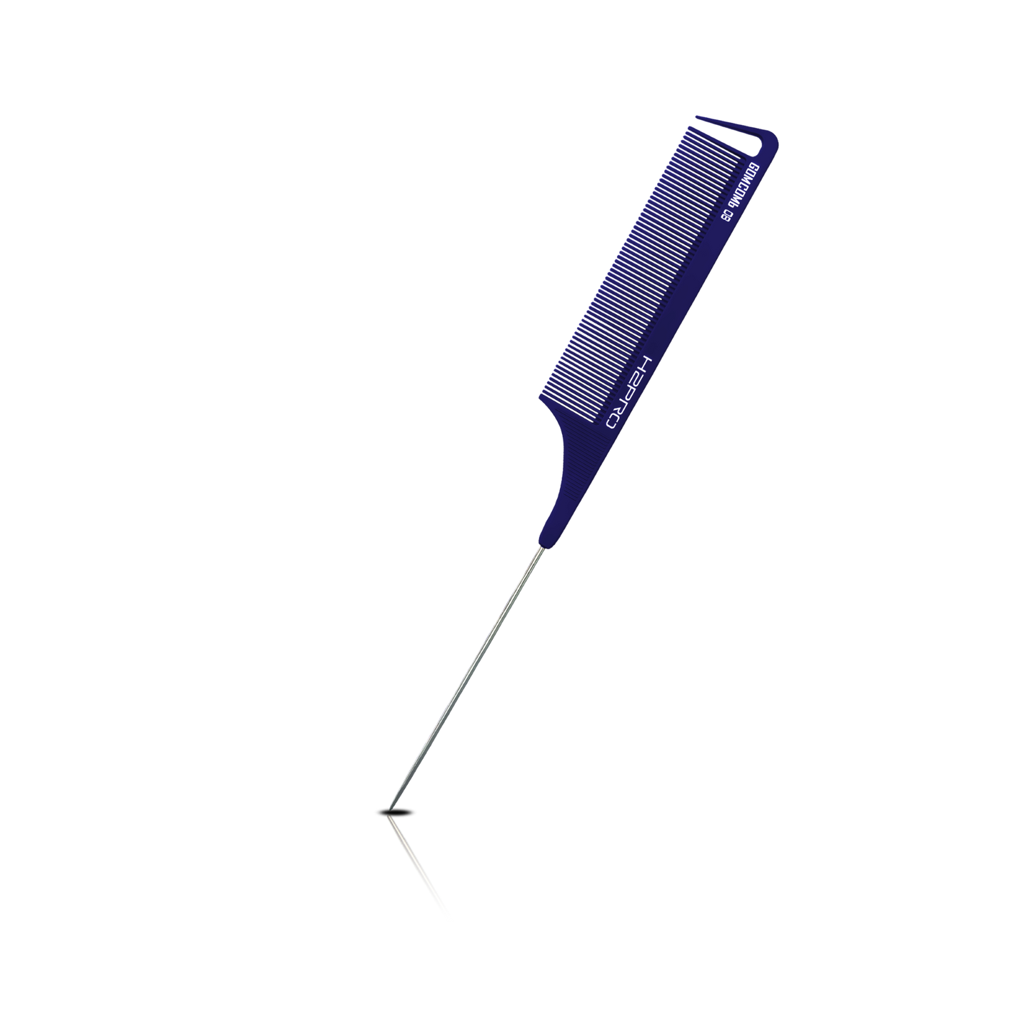 HAIR COMB - GC08NAVY - GOMCOMb NAVY CARBON FINE TOOTH PIN TAIL COMB - 238 MM - PACK OF 12