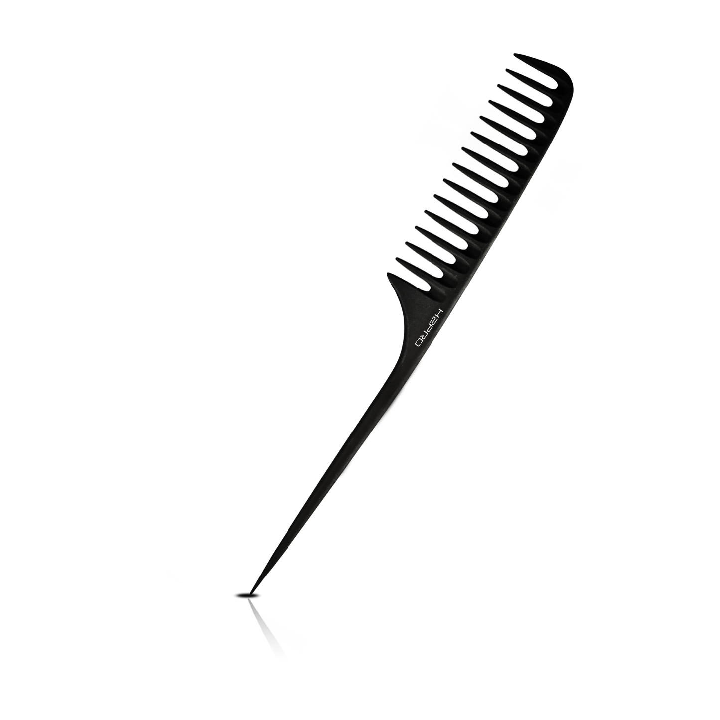HAIR COMB - GC12 - GOMCOMb BLACK CARBON SHAMPOO RAT TAIL COMB - 295 MM - PACK OF 12