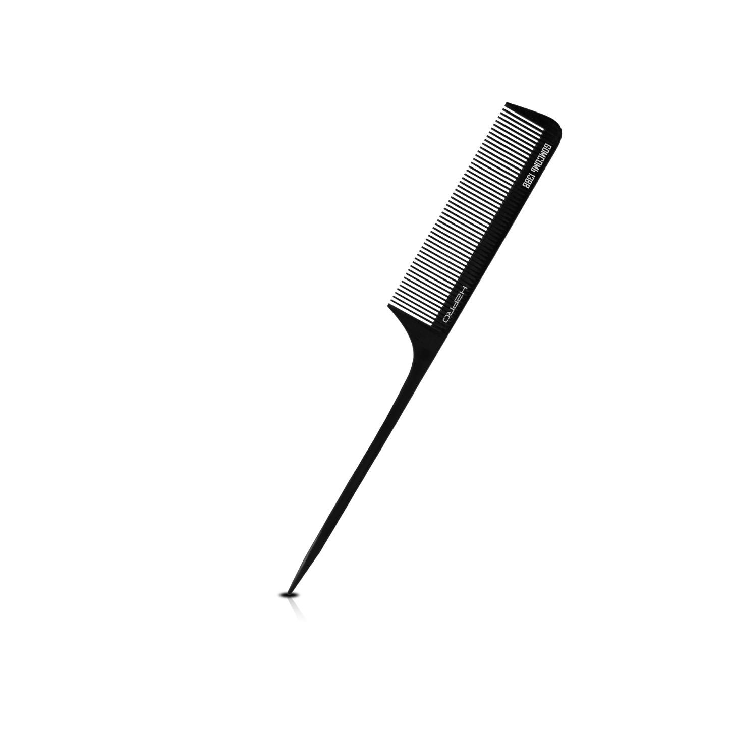 HAIR COMB - GC13BB - GOMCOMb BONE FINE TOOTH RAT TAIL COMB - BLACK - 235 MM - PACK OF 12