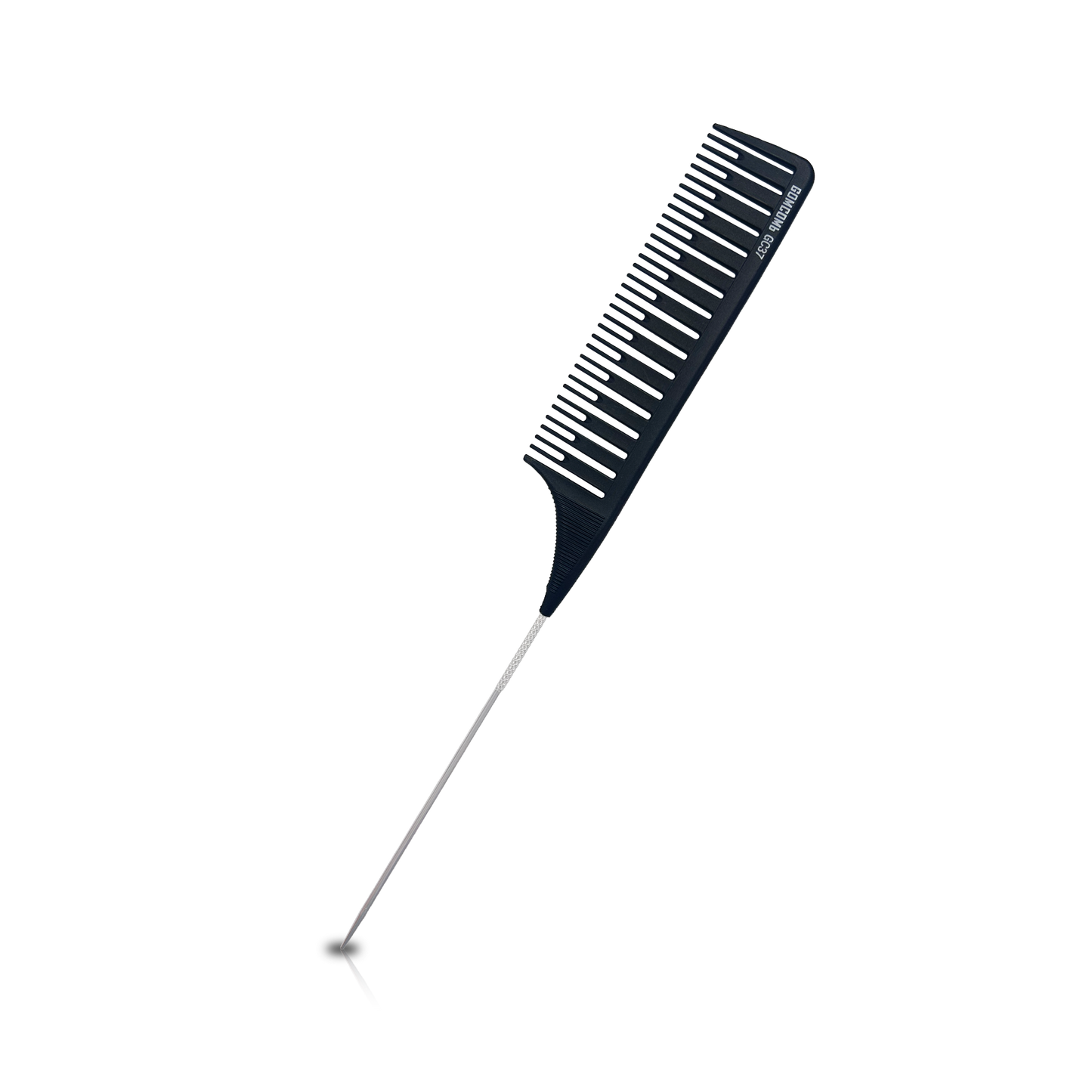 HAIR COMB - GC37 - GOMCOMb BLACK CARBON TEASING HIGHLIGHT COMB - 277 MM - BLACK - PACK OF 12