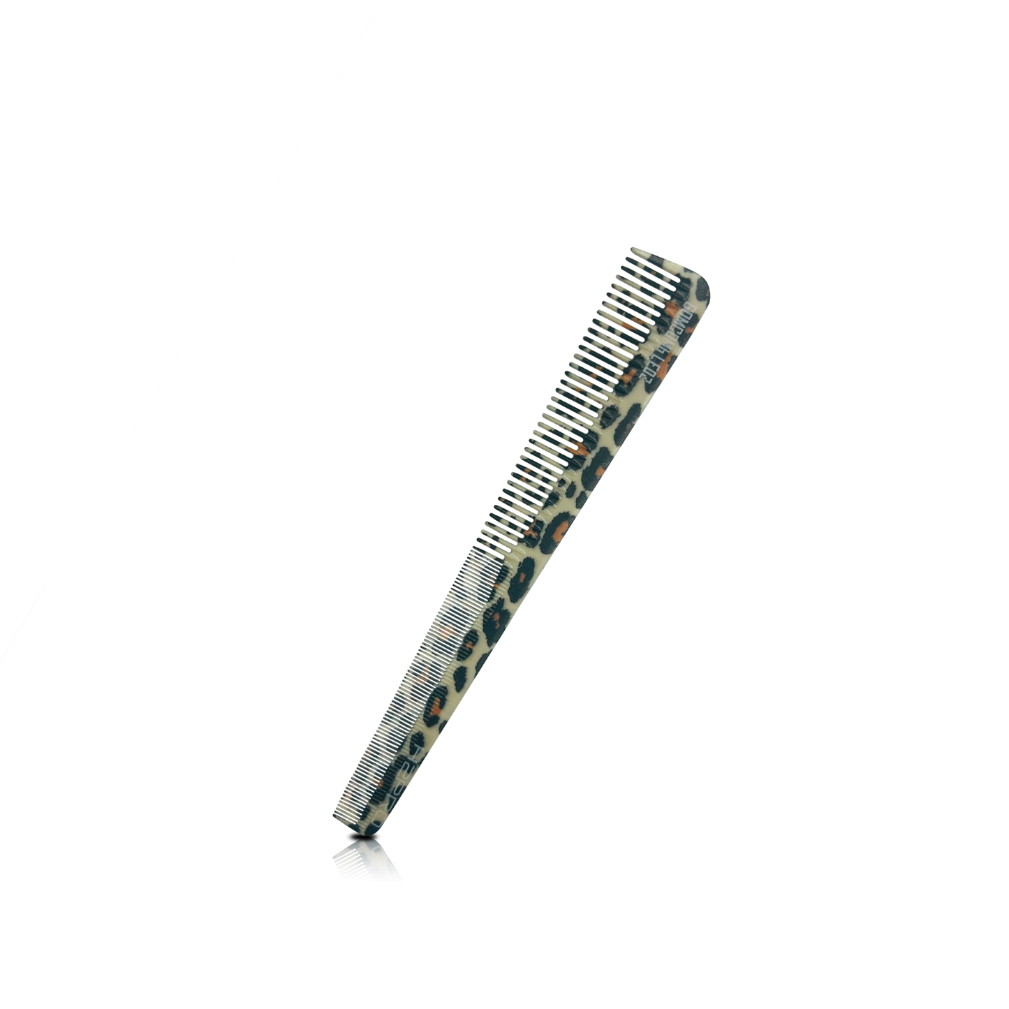 HAIR COMB - GC02LE - GOMCOMb POLYCARBONATE LEOPARD DESIGN SMALL CUTTING STYLING COMB - 178 MM - PACK OF 12