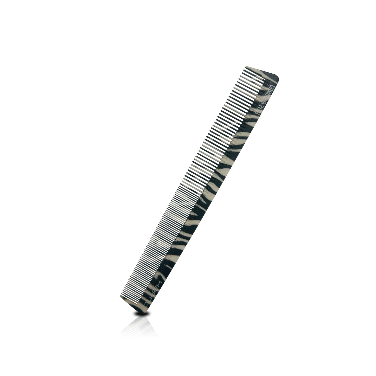 HAIR COMB - GC01ZE - GOMCOMb POLYCARBONATE ZEBRA DESIGN CUTTING STYLING COMB - 222 MM - PACK OF 12