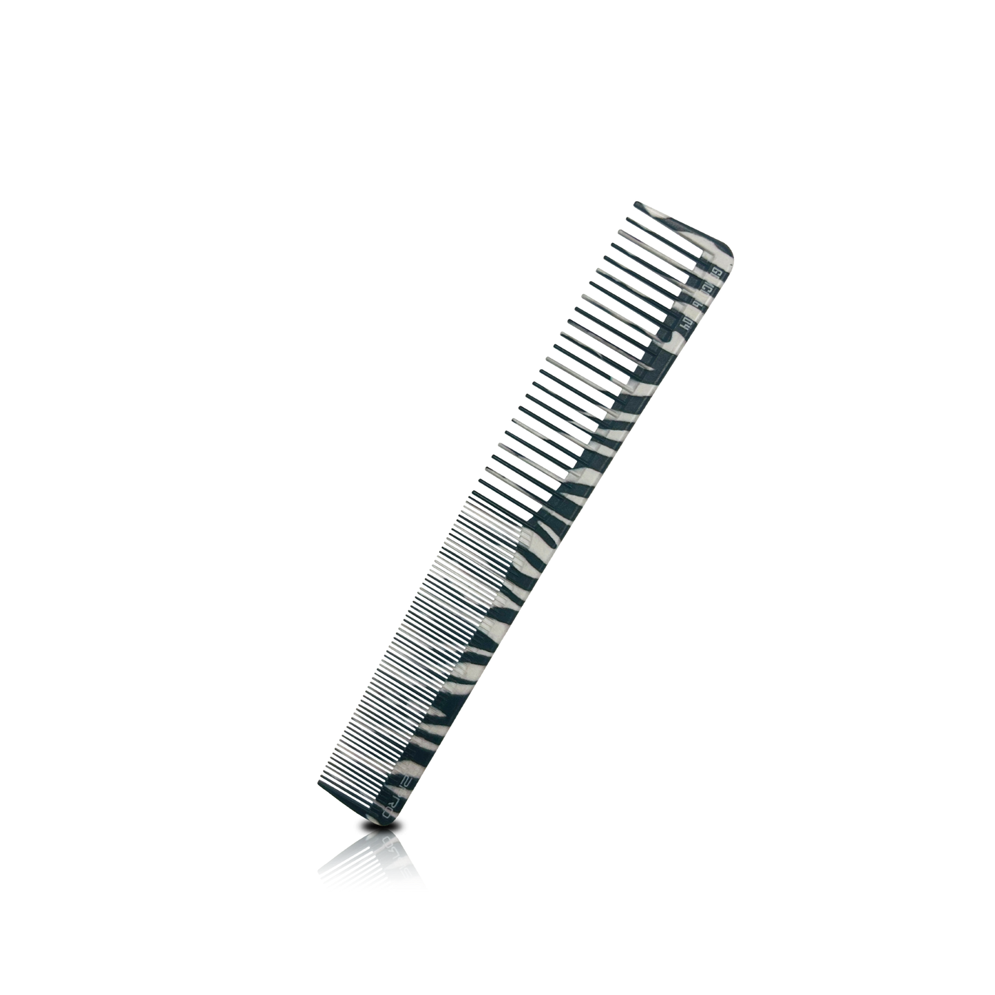 HAIR COMB - GC04ZE - GOMCOMb POLYCARBONATE ZEBRA DESIGN SMALL CUTTING STYLING COMB - 180 MM - PACK OF 12