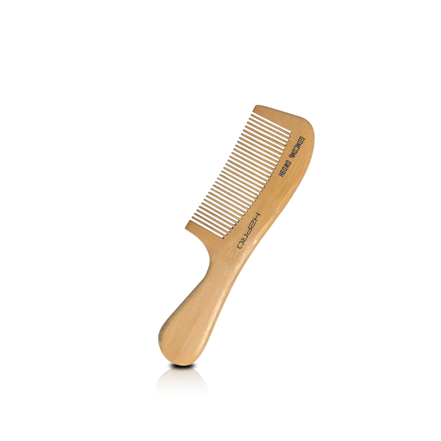 HAIR COMB - GW09 - GOMCOMb NATURAL BAMBOO WOOD STYLING COMB - 195 MM - PACK OF 12
