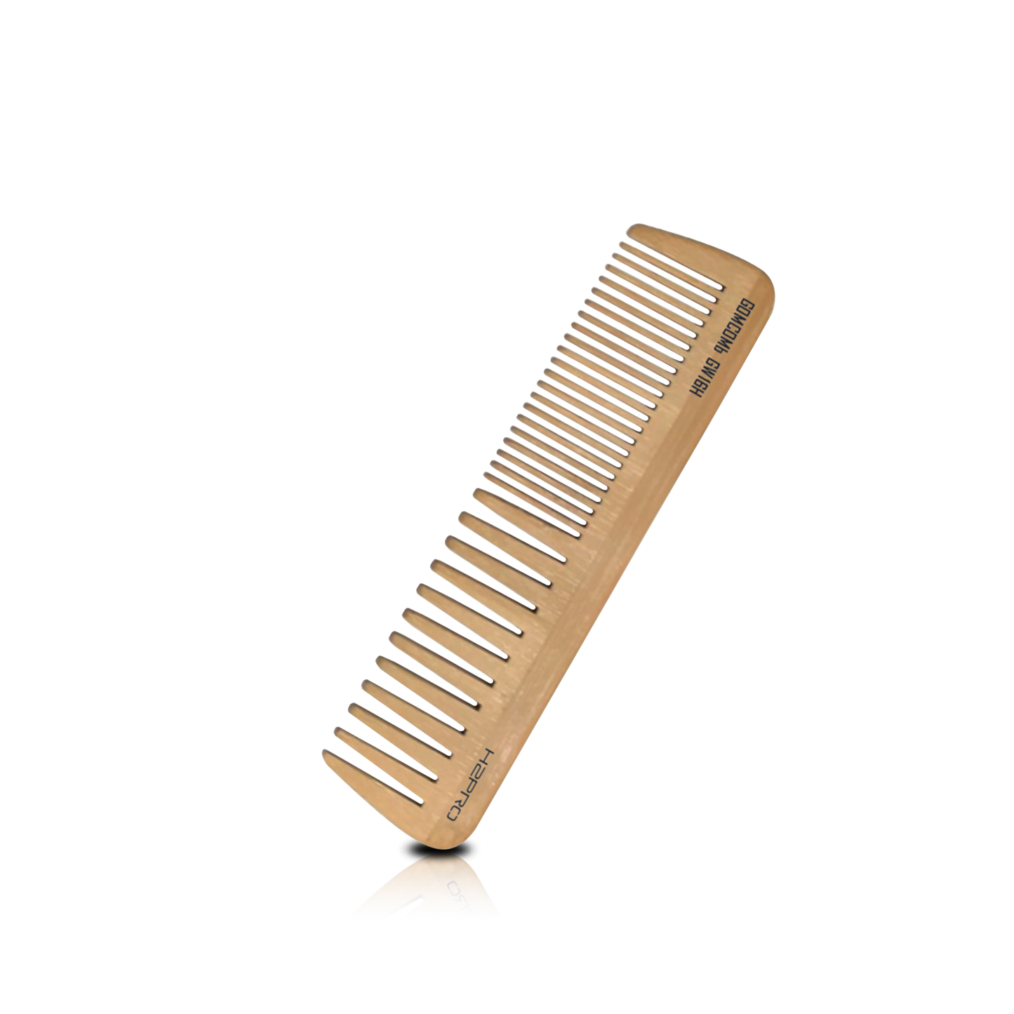 HAIR COMB - GW16 - GOMCOMb NATURAL BAMBOO WOOD DETANGLING COMB - 180 MM - PACK OF 12