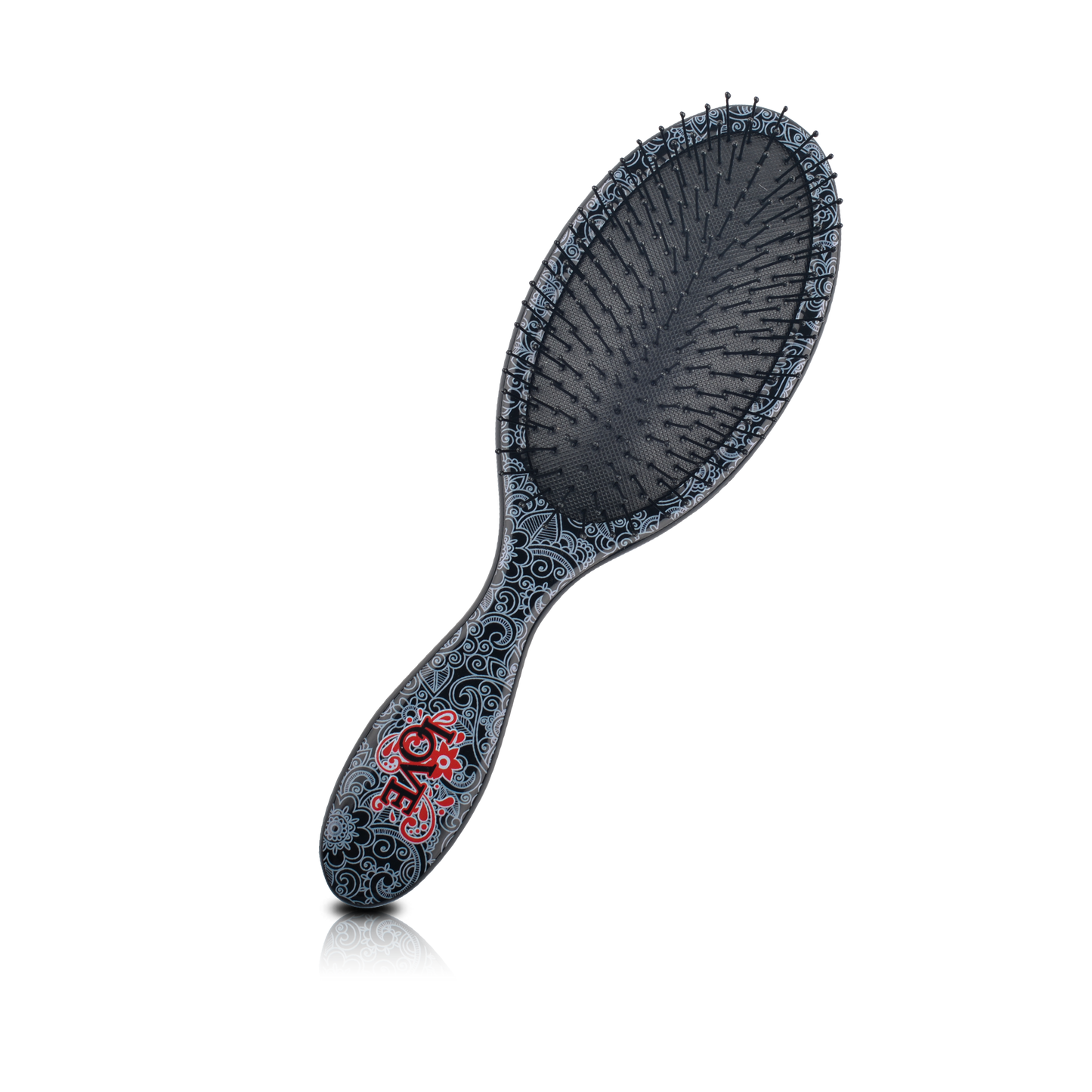 HAIR BRUSH - LPD01LB - LOVE WET N DRY PRO DETANGLER DETANGLE BRUSH - OVAL BLACK - PACK OF 6