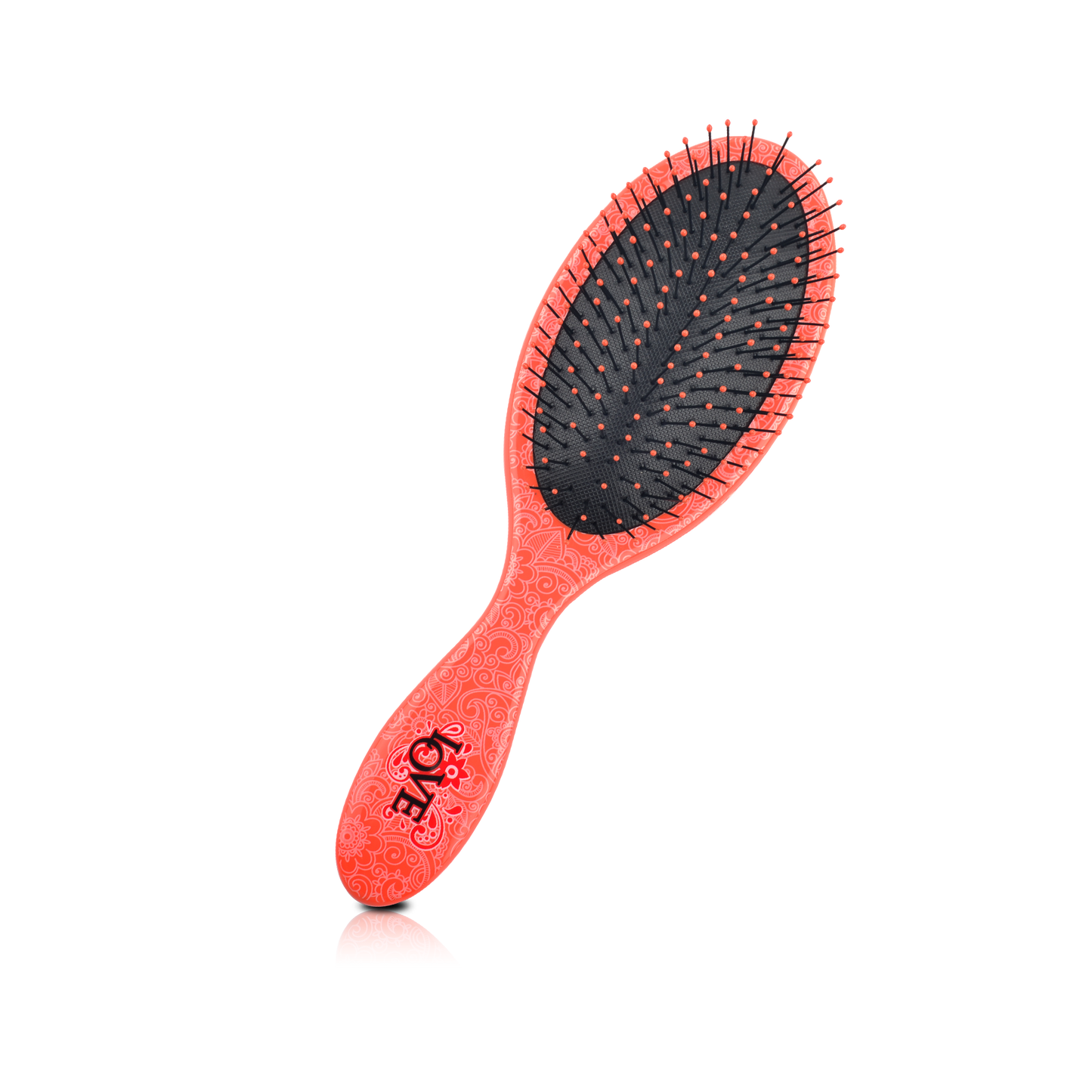 HAIR BRUSH - LPD01LC - LOVE WET N DRY PRO DETANGLER DETANGLE BRUSH - OVAL CORAL - PACK OF 6