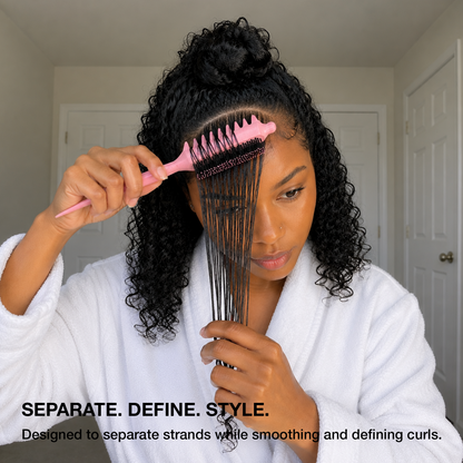 HAIR BRUSH - GBDO09BP - GOMCOMb DOKKAEBI DETANGLE AND CURL BRUSH - BABY PINK - PACK OF 3
