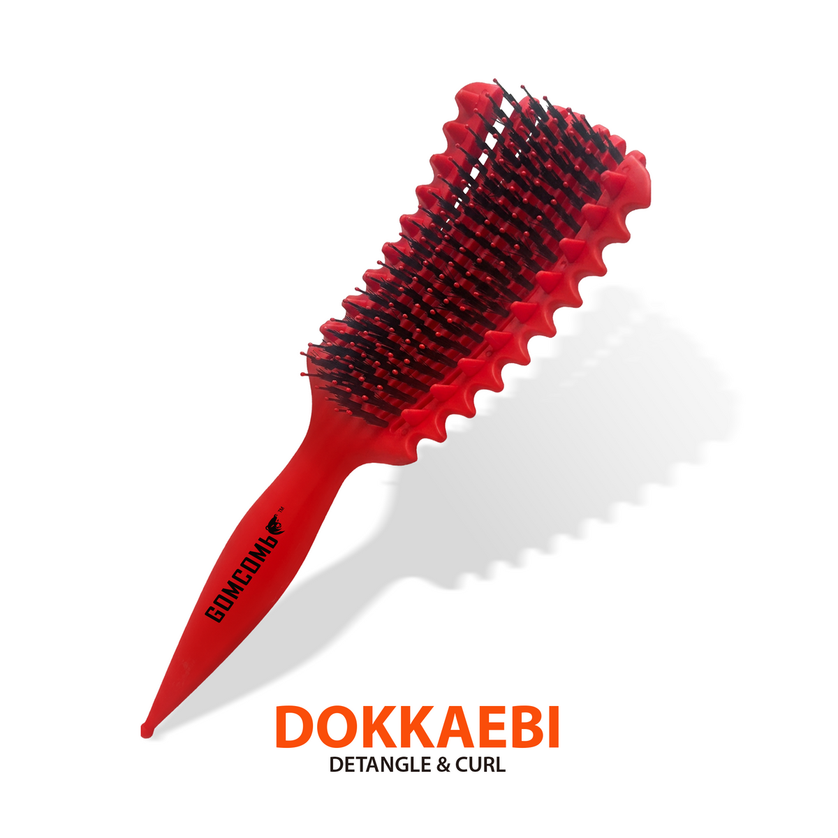 HAIR BRUSH - GBDO07RD - GOMCOMb DOKKAEBI DETANGLE AND CURL BRUSH - RED - PACK OF 3