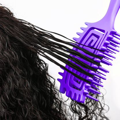 HAIR BRUSH - GCDO01 - GOMCOMb DOKKAEBI DETANGLE AND CURL BRUSH - PURPLE - PACK OF 6