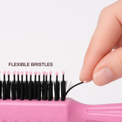 HAIR BRUSH - GBDO09BP - GOMCOMb DOKKAEBI DETANGLE AND CURL BRUSH - BABY PINK - PACK OF 3