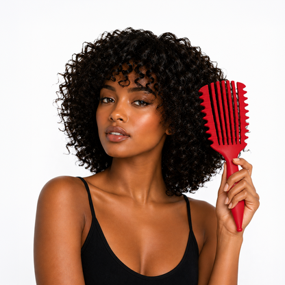 HAIR BRUSH - GBDO07RD - GOMCOMb DOKKAEBI DETANGLE AND CURL BRUSH - RED - PACK OF 3