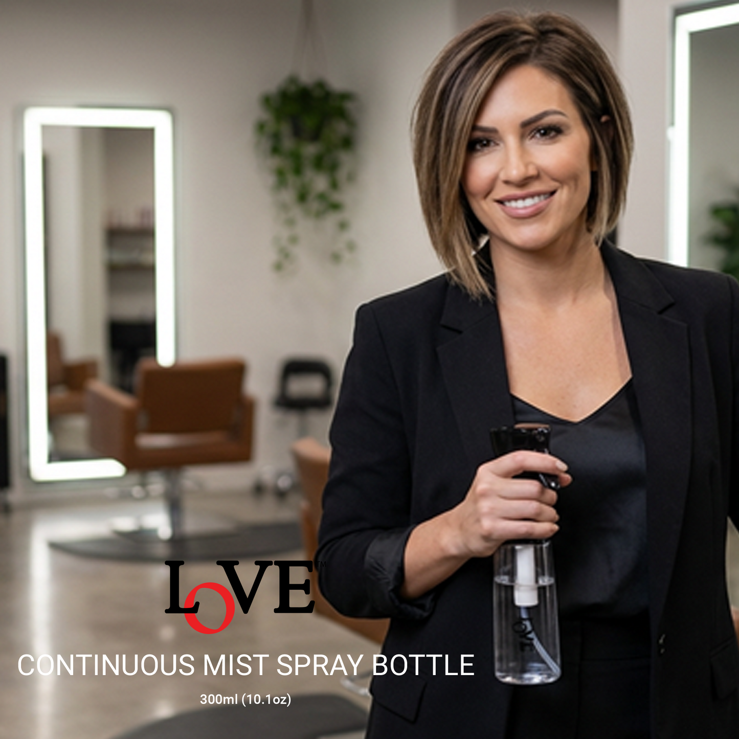 MIST SPRAY - LMS300BK - LOVE MULTIPURPOSE CONTINUOUS FINE MIST SPRAY BOTTLE - 300 ML - BLACK