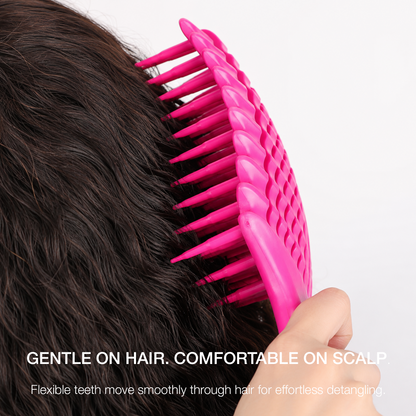 HAIR BRUSH - GBDO06PK - GOMCOMb DOKKAEBI DETANGLE AND CURL BRUSH - PINK - PACK OF 3