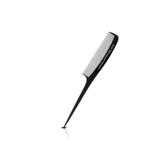 HAIR COMB - BDC011 - GOMCOMb BLACK GOLD CARBON RAT TAIL COMB - 220 MM - PACK OF 12