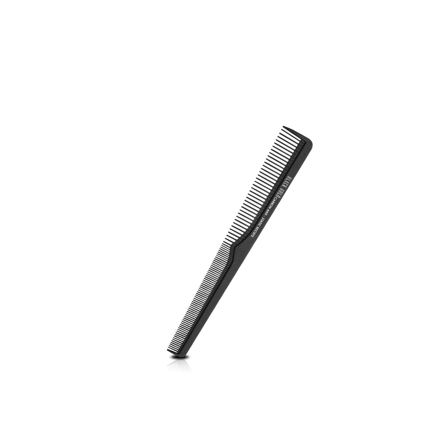 HAIR COMB - BDC072 - GOMCOMb BLACK GOLD CARBON BARBER 2S COMB - 181 MM - PACK OF 12