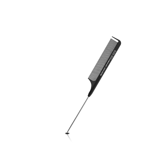 HAIR COMB - BDC080 - GOMCOMb BLACK GOLD CARBON RAT TAIL COMB - 220 MM - PACK OF 12