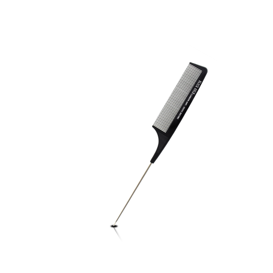 HAIR COMB - BDC082 - GOMCOMb BLACK GOLD CARBON RAT TAIL COMB - 220 MM - PACK OF 12