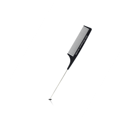 HAIR COMB - BDC083 - GOMCOMb BLACK GOLD CARBON RAT TAIL COMB - 230 MM - PACK OF 12