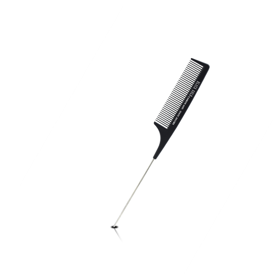 HAIR COMB - BDC083 - GOMCOMb BLACK GOLD CARBON RAT TAIL COMB - 230 MM - PACK OF 12