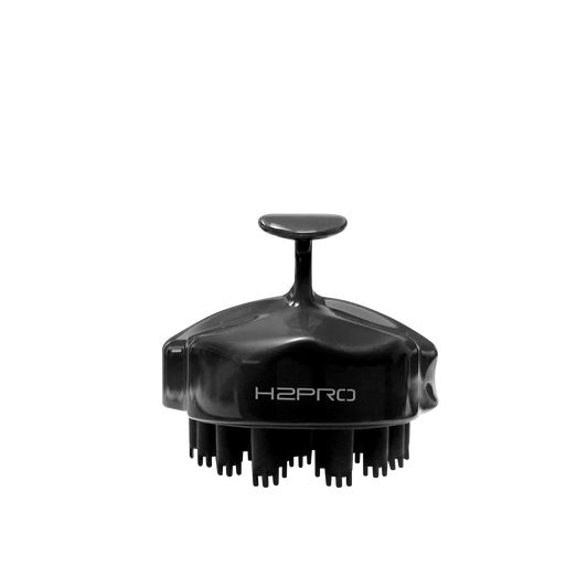 HAIR BRUSH - GB01B - GOMBRUSh SHAMPOO MASSAGE SILICONE BRUSH - BLACK - PACK OF 6