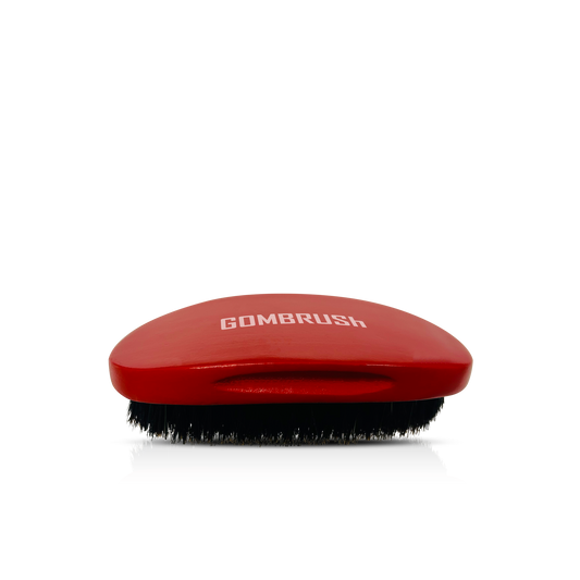 HAIR BRUSH - GB09R - GOMBRUSh BEARD AND SCALP BRUSH NATURAL BOAR BRISTLES - RED - PACK OF 6