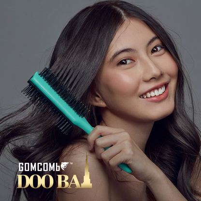 HAIR BRUSH - GBDE11T - GOMCOMb DOOBAI DUAL SIDED BRUSH - TEAL - PACK OF 6