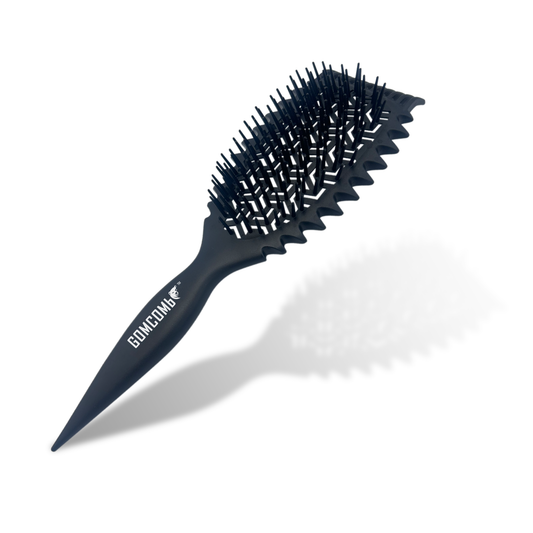 HAIR BRUSH - GCDO05BK - GOMCOMb DOKKAEBI DETANGLE AND CURL BRUSH - BLACK - PACK OF 6
