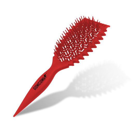 HAIR BRUSH - GCDO05RD - GOMCOMb DOKKAEBI DETANGLE AND CURL BRUSH - RED - PACK OF 6