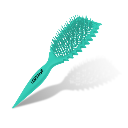 HAIR BRUSH - GBDO05TL - GOMCOMb DOKKAEBI DETANGLE AND CURL BRUSH - TEAL - PACK OF 6