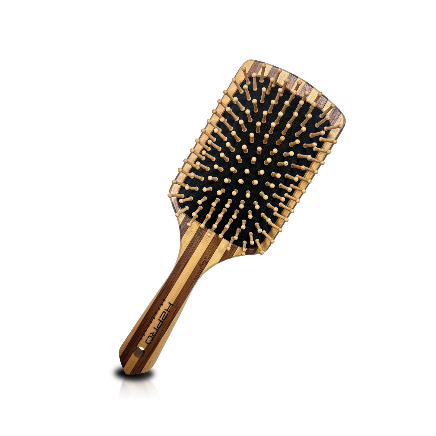 HAIR BRUSH - GBP1WW - GOMBRUSh BAMBOO WOOD PADDLE BRUSH WOOD BRISTLE - PACK OF 6