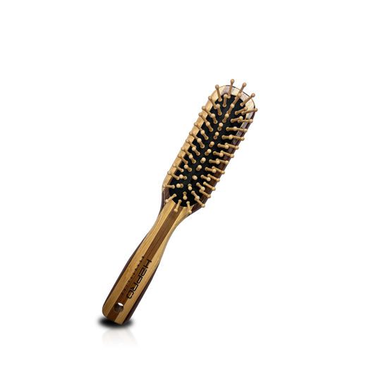HAIR BRUSH - GBP3WW - GOMBRUSh BAMBOO WOOD PADDLE BRUSH WOOD BRISTLE - PACK OF 6
