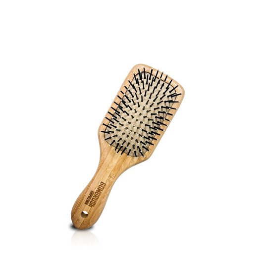HAIR BRUSH - GBP62WN - GOMBRUSh BAMBOO WOOD PADDLE BRUSH NYLON BRISTLE - PACK OF 6