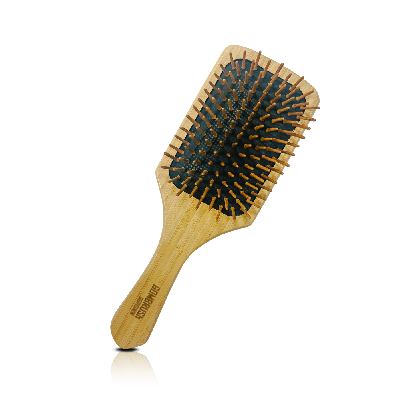 HAIR BRUSH - GBP81WW - GOMBRUSh LARGE BAMBOO WOOD PADDLE BRUSH NYLON BRISTLE - PACK OF 6
