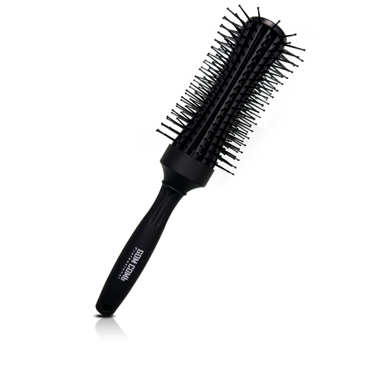 HAIR BRUSH - GBVR40FB - GOMCOMb GAFF RADIAL BRUSH - BLACK 40 MM - PACK OF 6