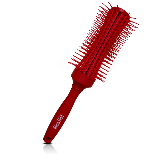 HAIR BRUSH - GBVR40FR - GOMCOMb GAFF RADIAL BRUSH - RED 40 MM - PACK OF 6