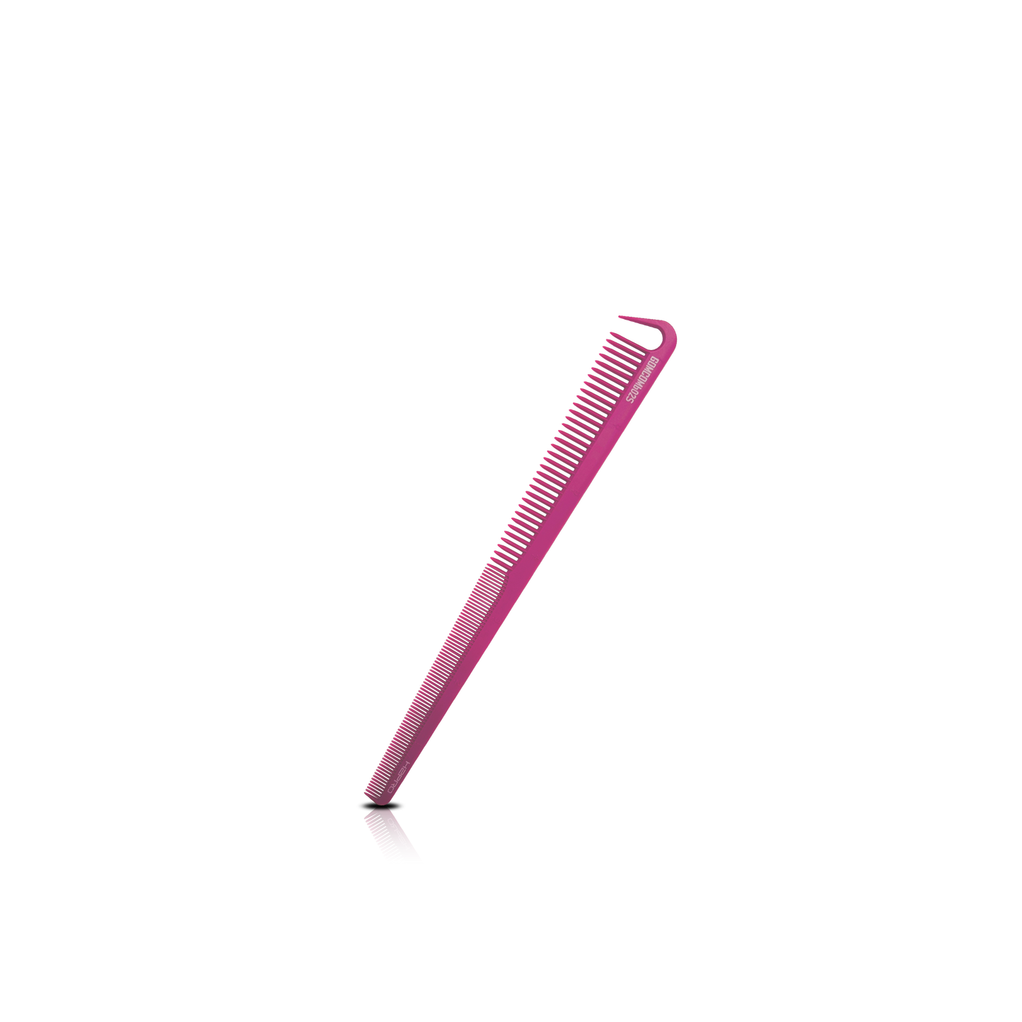 HAIR COMB - GC02SPK - GOMCOMb PINK CARBON SMALL CUTTING COMB WITH PARTING - 180 MM  - BLACK - PACK OF 12