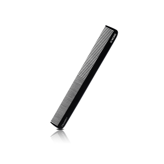 HAIR COMB - GC03 - GOMCOMb BLACK CARBON CUTTING STYLING COMB - 218 MM  - BLACK - PACK OF 12