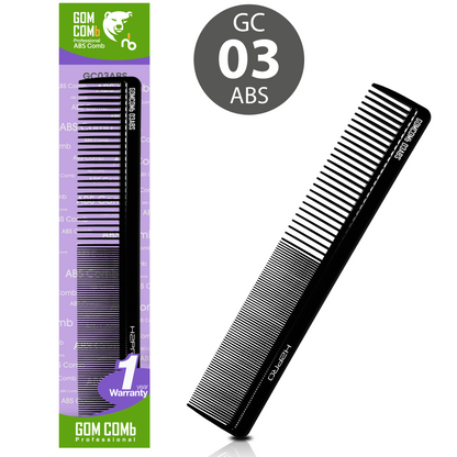 HAIR COMB - GC03ABS - GOMCOMb ABS CUTTING STYLING COMB - 218 MM - PACK OF 12